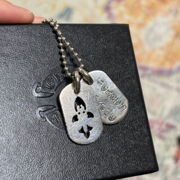 Chrome Hearts Dagger Cross Dog Tag Necklace - Picture 6 of 10